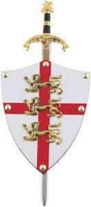 CI188208.jpg Art Gladius Richard Lionheart Mini Sword - Gold Black