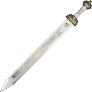 Art Gladius Gladiator Sword 23" Stainless Blade White Wood Handle