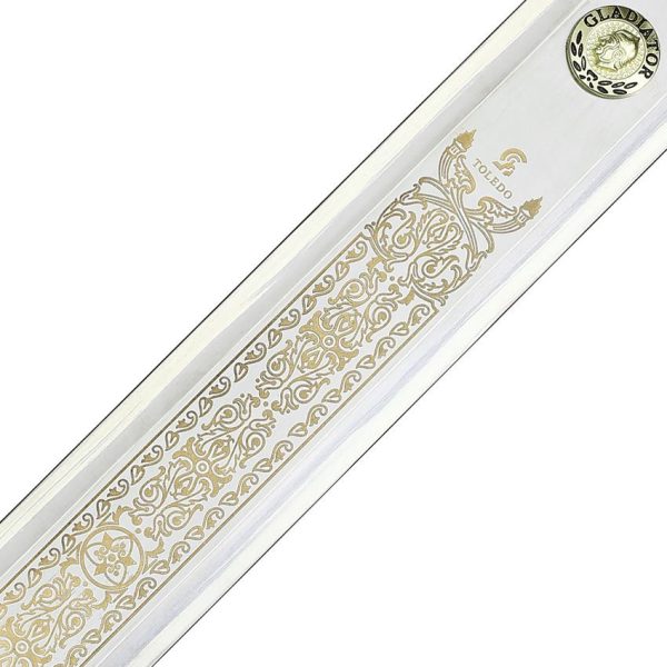 Art Gladius Gladiator Sword 23" Stainless Blade White Wood Handle