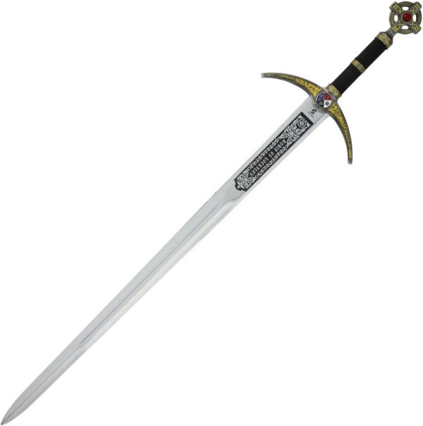 Art Gladius Robin Hood Sword Gold Hilt 34.5" Carbon Steel Blade