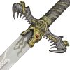 Art Gladius Barbarian Sword Gold 36" Stainless Blade Dragon Handle