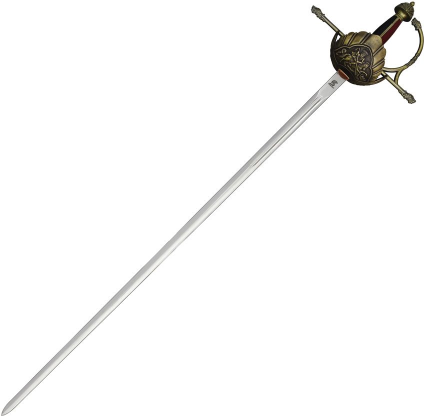 Art Gladius Musketeer Sword 35.5in Stainless Blade Brass Guard