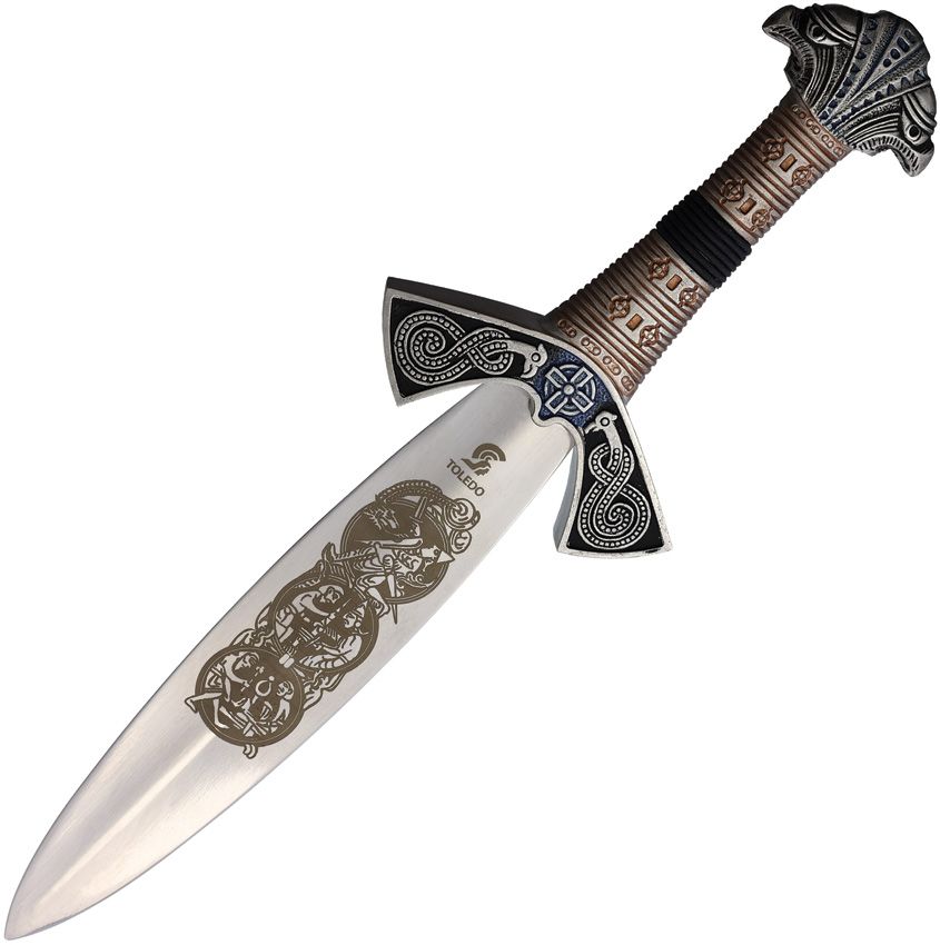 Art Gladius Viking Dagger 8" Stainless Blade Gray Handle