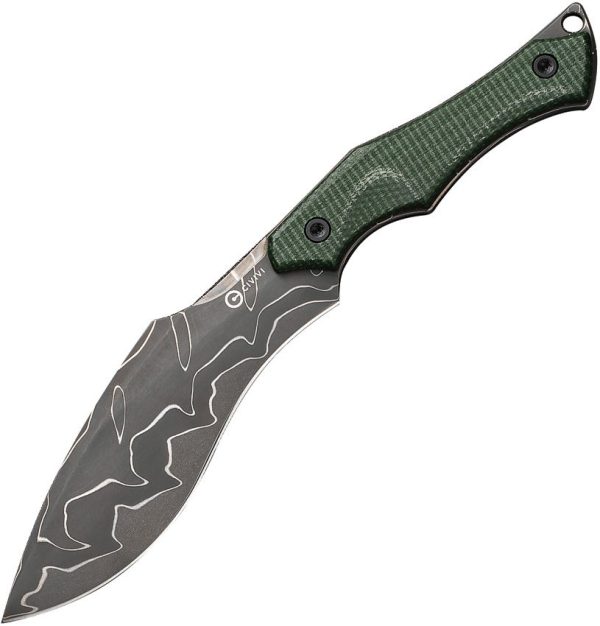 Civivi Vaquita II Neck Knife Damascus Green