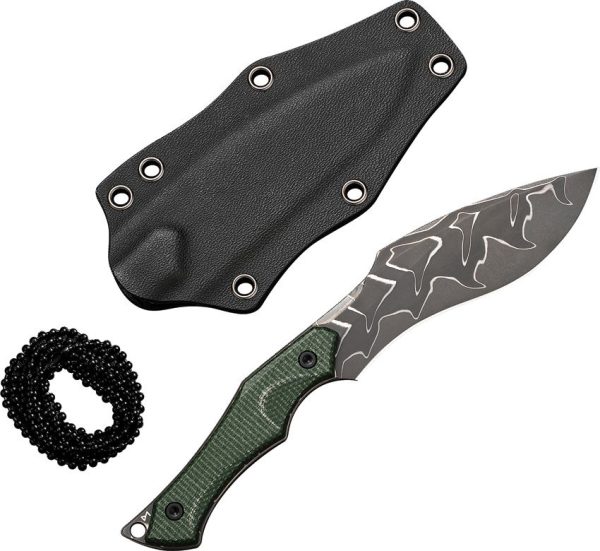 Civivi Vaquita II Neck Knife Damascus Green