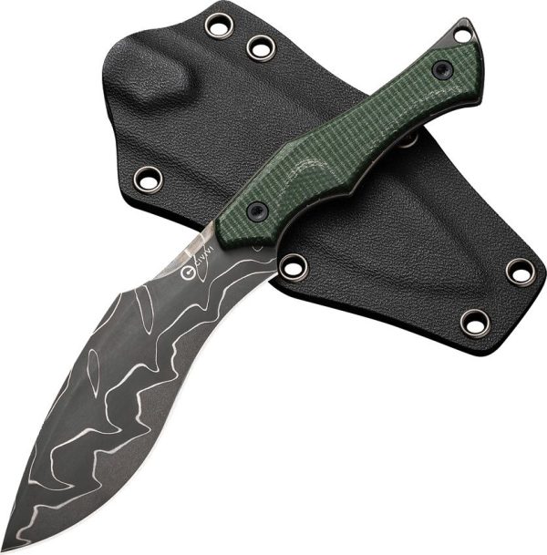 Civivi Vaquita II Neck Knife Damascus Green