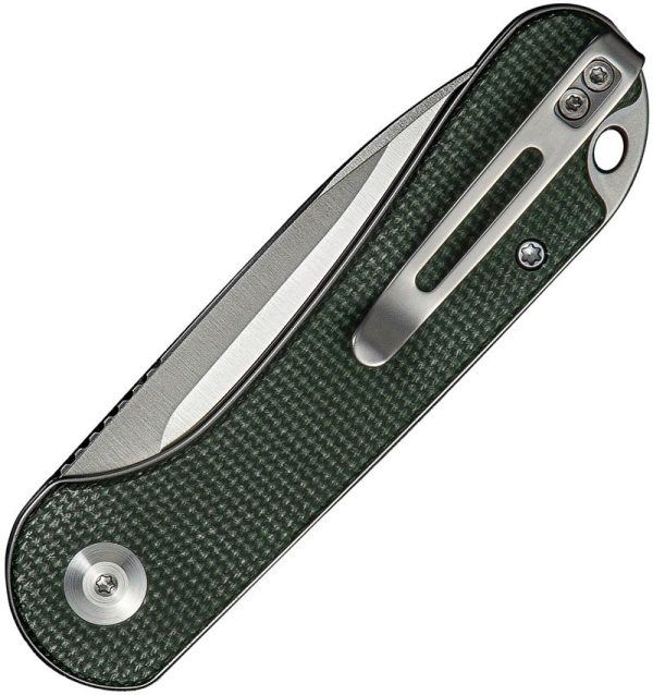 Civivi Elementum Green Canvas Micarta Slip Joint