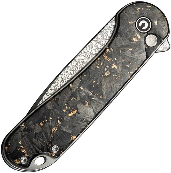 Civivi Elementum II Damascus Carbon Fiber Button Lock