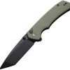 CIVC19059C2.jpg Civivi Brazen Button Lock Folding Knife 3.5" Blade OD Green