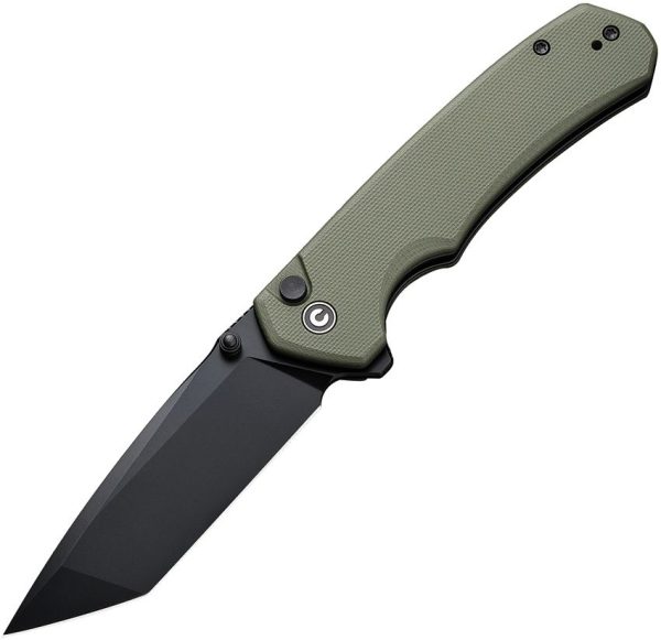 Civivi Brazen Button Lock - OD Green G10
