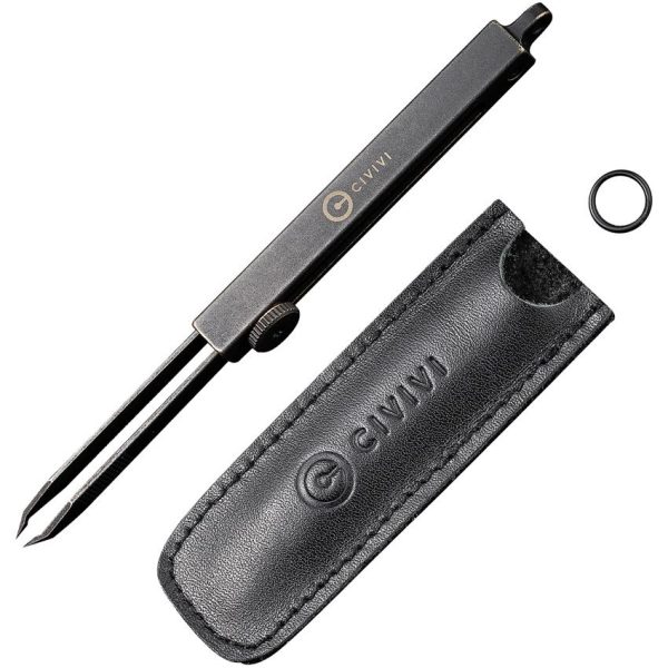 Civivi Tac-N-Tweeze Stainless Steel Tweezers - Black Stonewash