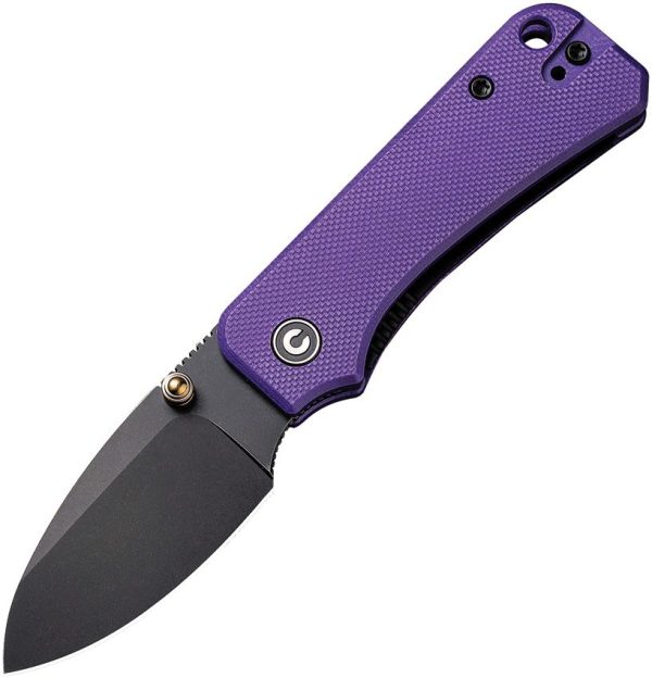 Civivi Baby Banter Purple G10 Linerlock - Stonewash Nitro V