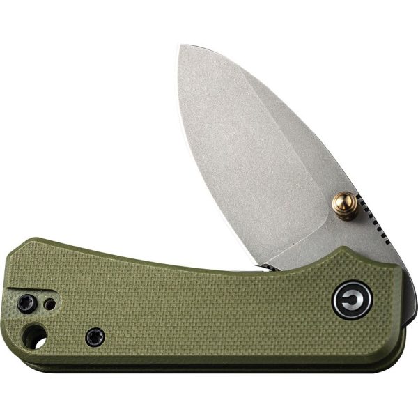 Civivi Baby Banter Green G10 Linerlock - Stonewash Nitro V