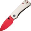 Civivi Baby Banter Red-Blade Ivory G10 Linerlock - Nitro V