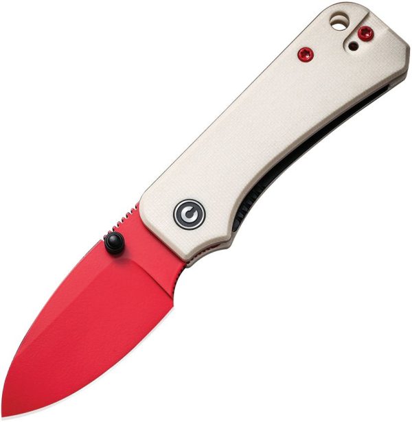 Civivi Baby Banter Red-Blade Ivory G10 Linerlock - Nitro V