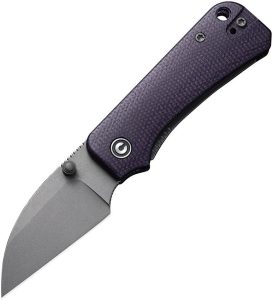 Civivi Baby Banter Wharncliffe Purple Canvas Micarta