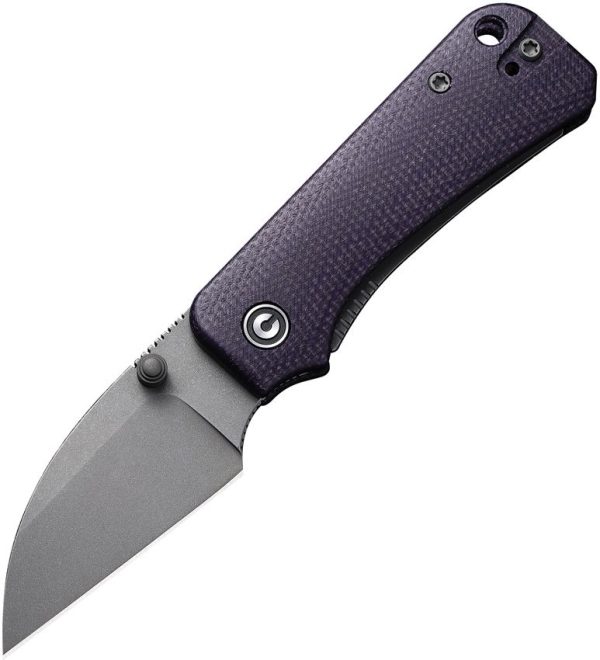 Civivi Baby Banter Wharncliffe Purple Canvas Micarta