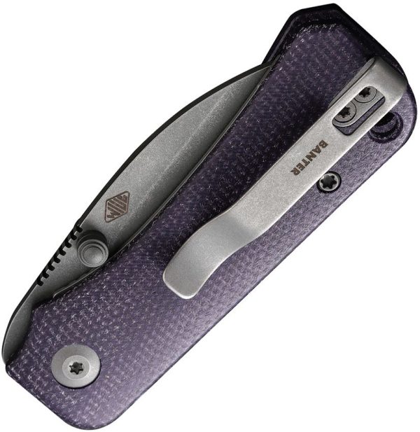Civivi Baby Banter Wharncliffe Purple Canvas Micarta