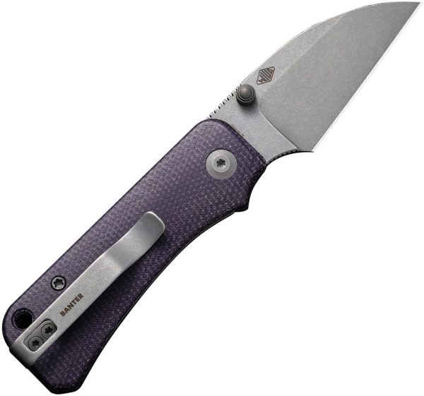 Civivi Baby Banter Wharncliffe Purple Canvas Micarta
