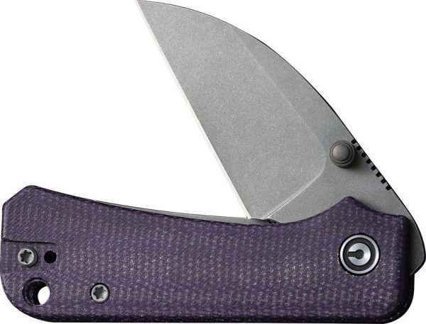 Civivi Baby Banter Wharncliffe Purple Canvas Micarta