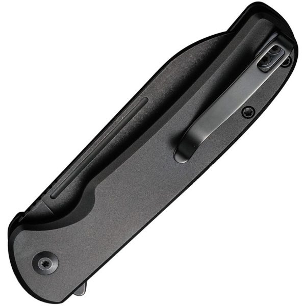 Civivi Chevalier Button Lock Black Stonewash Aluminum