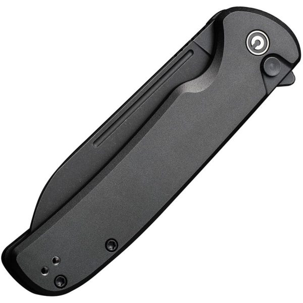 Civivi Chevalier Button Lock Black Stonewash Aluminum