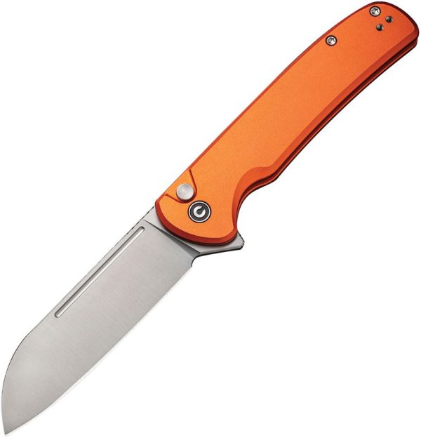 Civivi Chevalier Button Lock Orange Satin Blade
