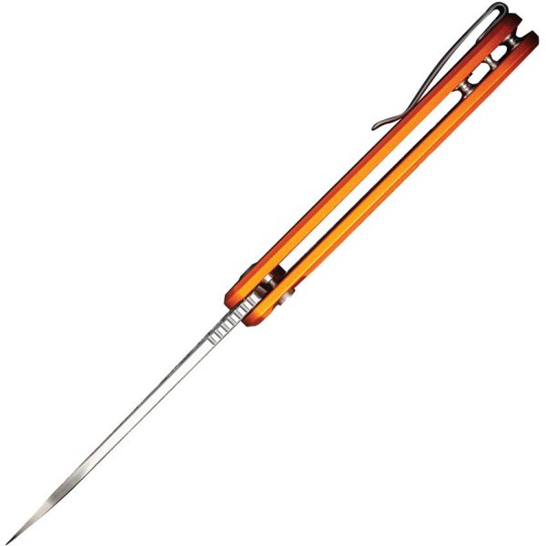 Civivi Chevalier Button Lock Orange Satin Blade