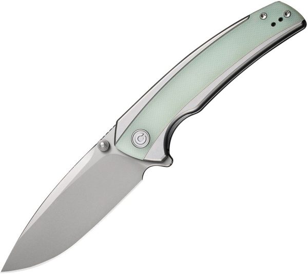 Civivi Teraxe Nitro V Drop Point Bead Blast Jade G10