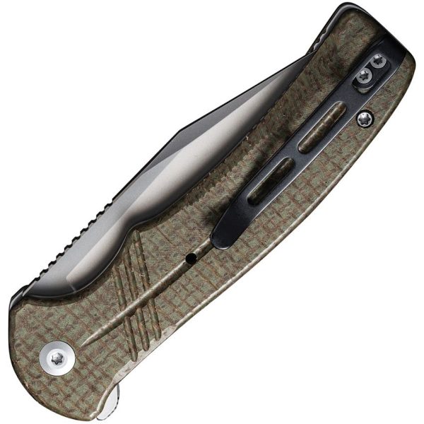 Civivi Cogent Button Lock Green - Micarta Handle