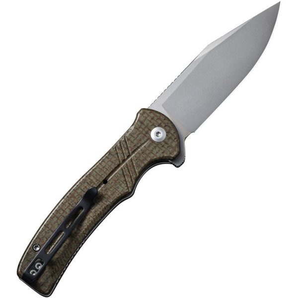 Civivi Cogent Button Lock Green - Micarta Handle