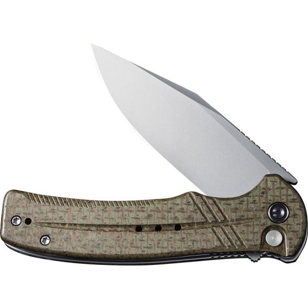 Civivi Cogent Button Lock Green - Micarta Handle