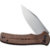 Civivi Cogent Button Lock Brown - Micarta Handle