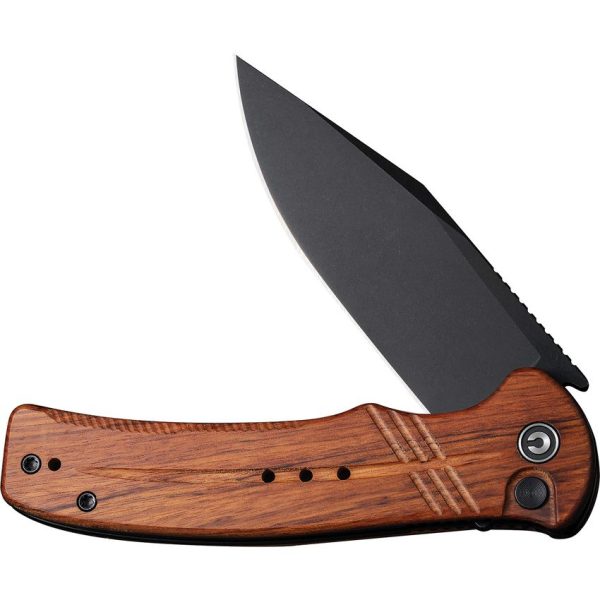 Civivi Cogent Button Lock Wood - Brown Handle