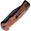 Civivi Cogent Button Lock Wood - Brown Handle