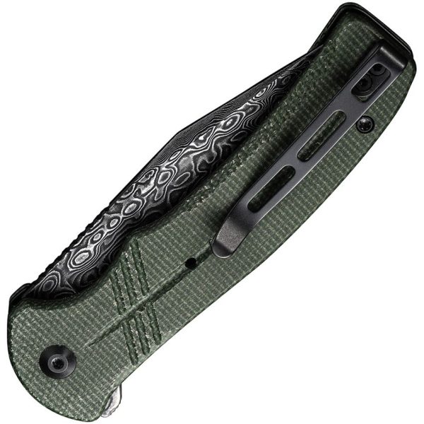 Civivi Cogent Button Lock Damascus - Micarta Handle