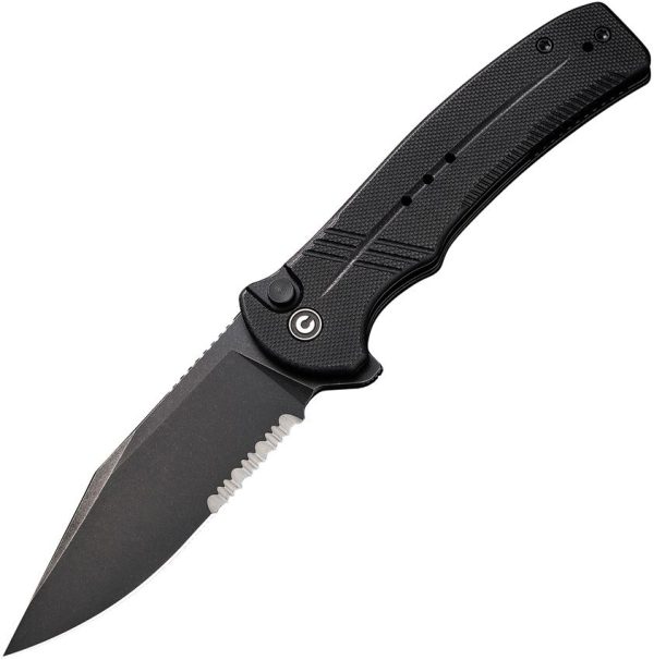 Civivi Cogent Button Lock Serrated - Black G10