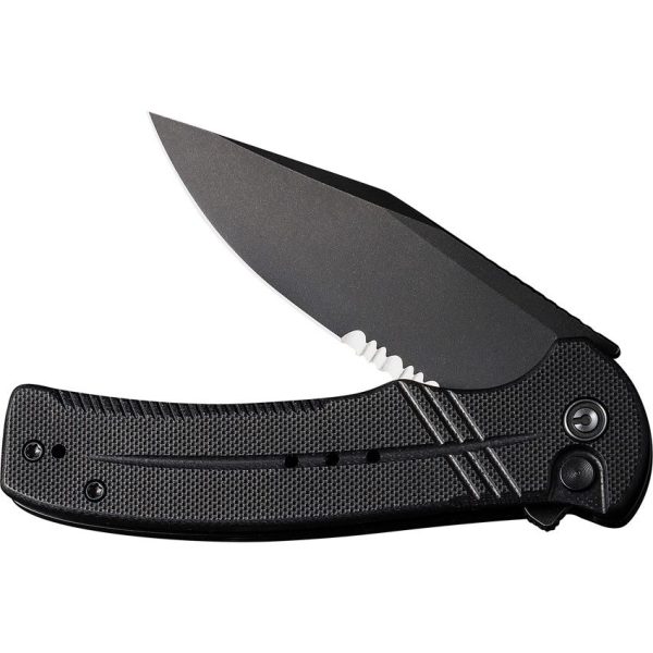 Civivi Cogent Button Lock Serrated - Black G10
