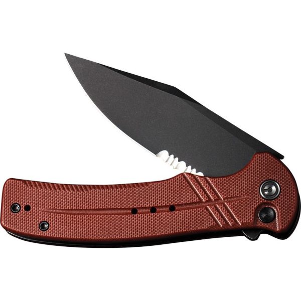 Civivi Cogent Button Lock Burgundy G10
