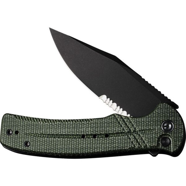Civivi Cogent Button Lock Green Micarta