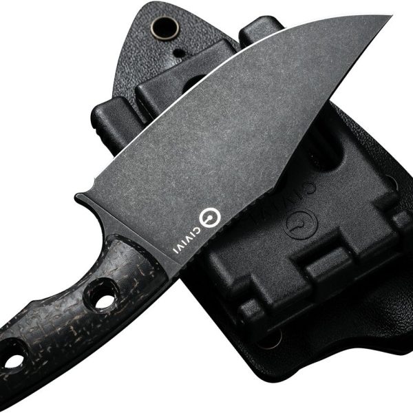 Civivi Midwatch Black Fixed Blade - N690 Clip Point