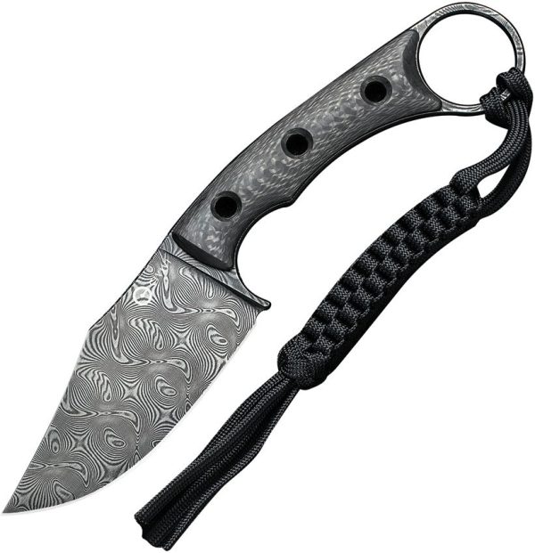 Civivi Midwatch Damascus Fixed Blade - Carbon Fiber