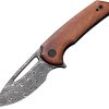 Civivi Odium Linerlock Damascus Sandalwood