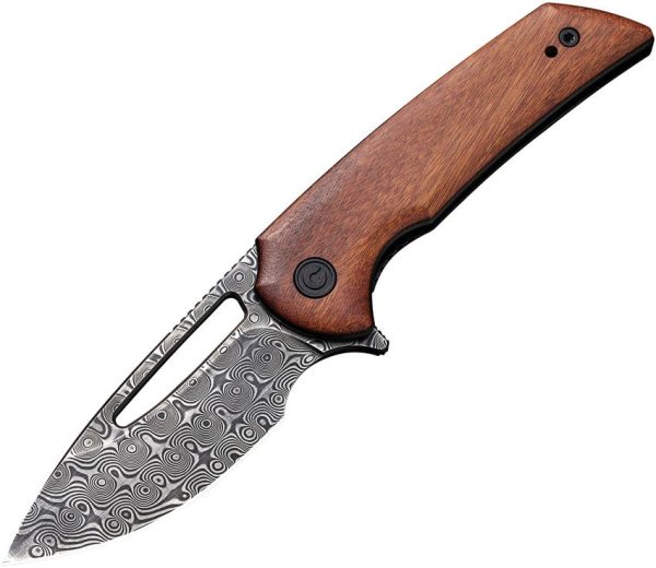 Civivi Odium Linerlock Damascus Sandalwood