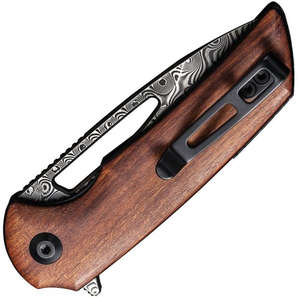 Civivi Odium Linerlock Damascus Sandalwood