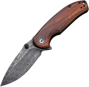 Civivi Pintail Linerlock Damascus Wood