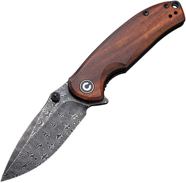 Civivi Pintail Linerlock Damascus Wood