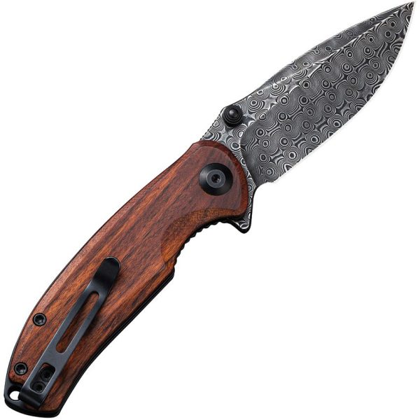 Civivi Pintail Linerlock Damascus Wood