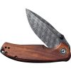 Civivi Pintail Linerlock Damascus Wood