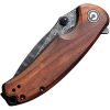 Civivi Pintail Linerlock Damascus Wood